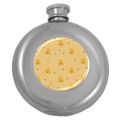 Bee Pattern Round Hip Flask (5 Oz) by Valentinaart