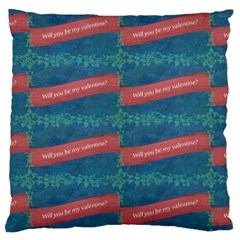 Valentine Day Pattern Large Cushion Case (one Side) by dflcprints
