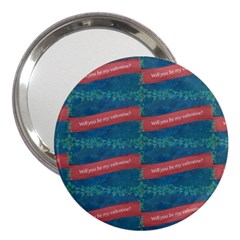 Valentine Day Pattern 3  Handbag Mirrors by dflcprints