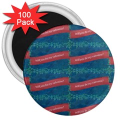 Valentine Day Pattern 3  Magnets (100 Pack) by dflcprints