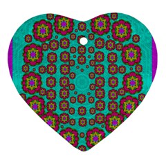 The Worlds Most Beautiful Flower Shower On The Sky Ornament (heart) by pepitasart