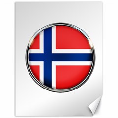 Norway Country Nation Blue Symbol Canvas 18  X 24  