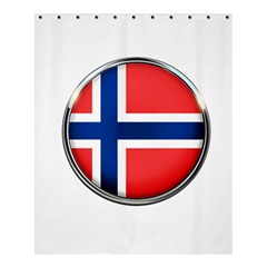 Norway Country Nation Blue Symbol Shower Curtain 60  X 72  (medium) 