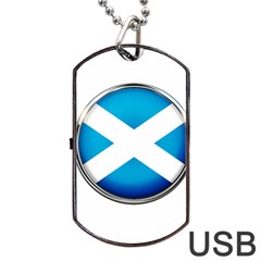 Scotland Nation Country Nationality Dog Tag Usb Flash (two Sides) by Nexatart