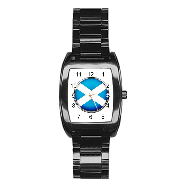 Scotland Nation Country Nationality Stainless Steel Barrel Watch