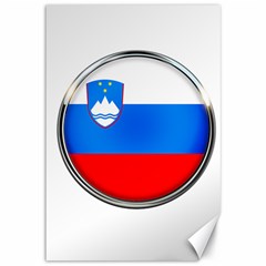 Slovenia Flag Mountains Country Canvas 12  X 18   by Nexatart