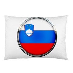 Slovenia Flag Mountains Country Pillow Case by Nexatart