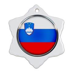 Slovenia Flag Mountains Country Ornament (snowflake) by Nexatart