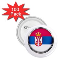 Serbia Flag Icon Europe National 1 75  Buttons (100 Pack)  by Nexatart
