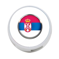 Serbia Flag Icon Europe National 4-Port USB Hub (Two Sides) 