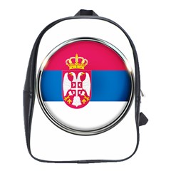 Serbia Flag Icon Europe National School Bag (xl) by Nexatart