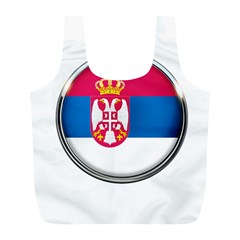 Serbia Flag Icon Europe National Full Print Recycle Bags (l)  by Nexatart