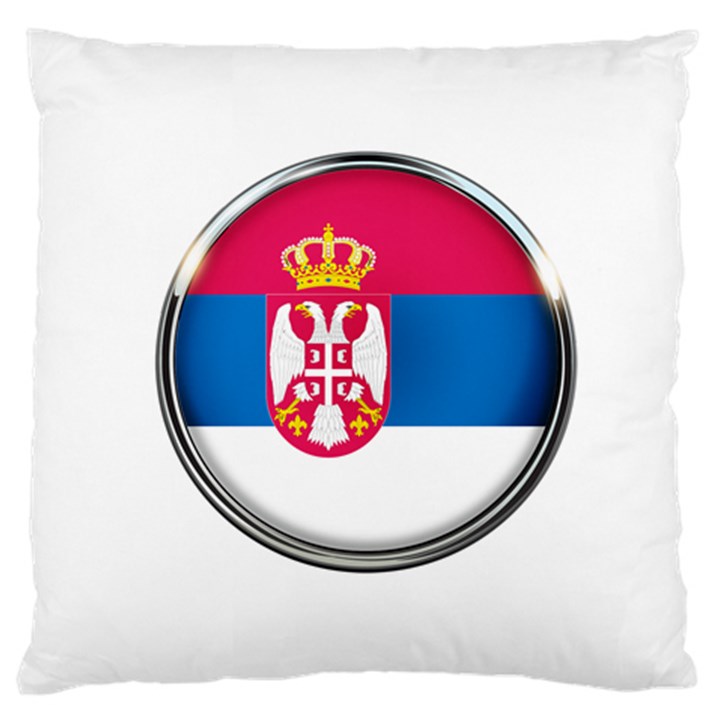 Serbia Flag Icon Europe National Large Flano Cushion Case (One Side)