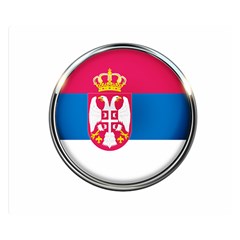 Serbia Flag Icon Europe National Double Sided Flano Blanket (small)  by Nexatart