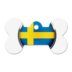 Sweden Flag Country Countries Dog Tag Bone (two Sides)