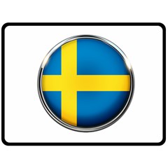 Sweden Flag Country Countries Fleece Blanket (large) 