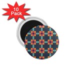 Squares Geometric Abstract Background 1.75  Magnets (10 pack)  Front