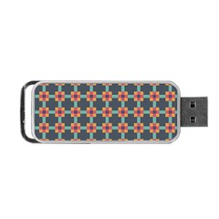 Squares Geometric Abstract Background Portable Usb Flash (one Side)