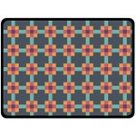 Squares Geometric Abstract Background Double Sided Fleece Blanket (Large)  80 x60  Blanket Back