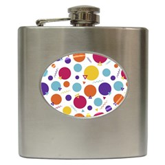 Background Polka Dot Hip Flask (6 Oz) by Nexatart