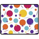 Background Polka Dot Fleece Blanket (Medium)  60 x50  Blanket Front