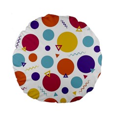 Background Polka Dot Standard 15  Premium Flano Round Cushions by Nexatart