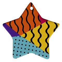 Background Abstract Memphis Ornament (star) by Nexatart