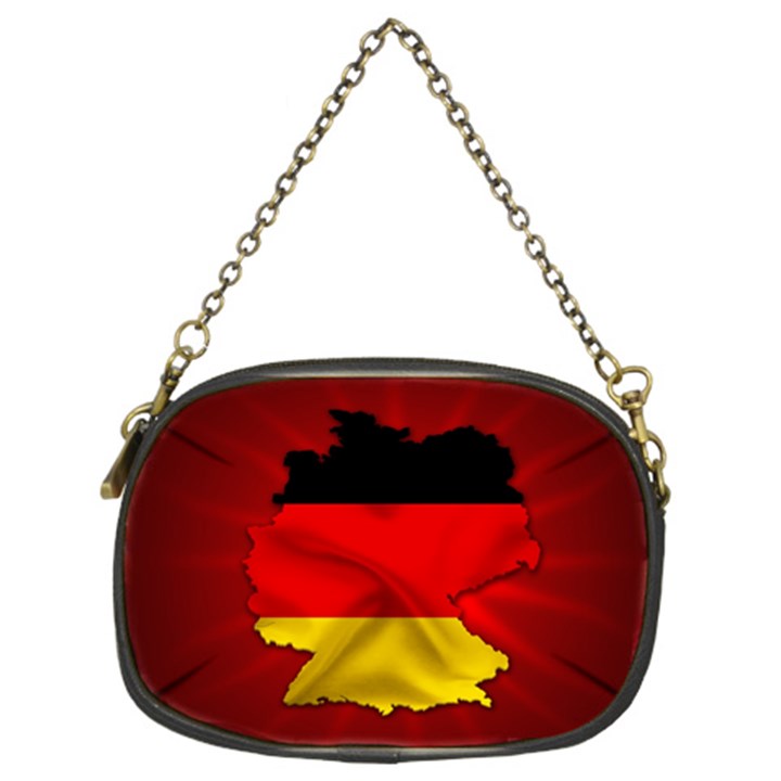 Germany Map Flag Country Red Flag Chain Purses (Two Sides) 