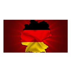 Germany Map Flag Country Red Flag Satin Shawl by Nexatart