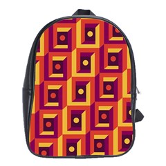3 D Squares Abstract Background School Bag (xl)