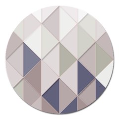 Background Geometric Triangle Magnet 5  (round)