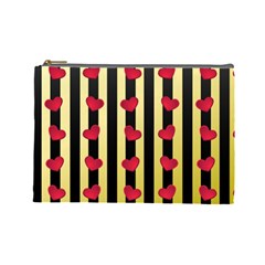 Love Heart Pattern Decoration Abstract Desktop Cosmetic Bag (large)  by Nexatart