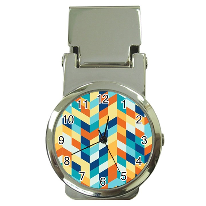 Geometric Retro Wallpaper Money Clip Watches