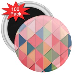 Background Geometric Triangle 3  Magnets (100 Pack) by Nexatart