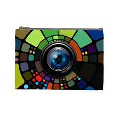 Lens Photography Colorful Desktop Cosmetic Bag (large)  by Nexatart