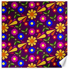 Flower Pattern Illustration Background Canvas 12  X 12  