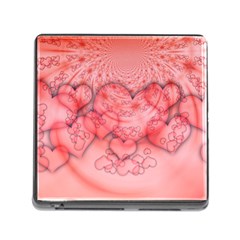 Heart Love Friendly Pattern Memory Card Reader (square) by Nexatart