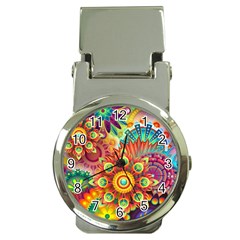 Colorful Abstract Background Colorful Money Clip Watches