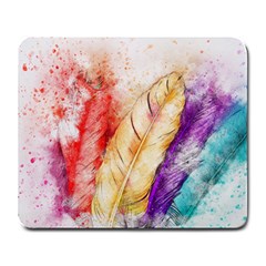 Feathers Bird Animal Art Abstract Large Mousepads by Nexatart