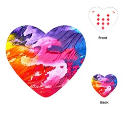 Abstract Art Background Paint Playing Cards (heart)  by Nexatart