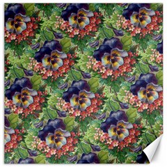 Background Square Flower Vintage Canvas 12  X 12   by Nexatart