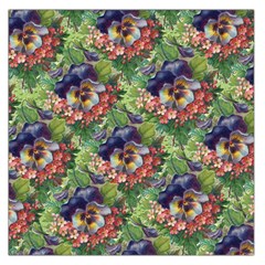 Background Square Flower Vintage Large Satin Scarf (square) by Nexatart