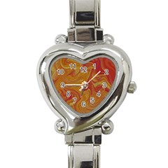 Texture Pattern Abstract Art Heart Italian Charm Watch