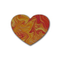 Texture Pattern Abstract Art Rubber Coaster (Heart) 