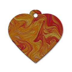 Texture Pattern Abstract Art Dog Tag Heart (Two Sides)