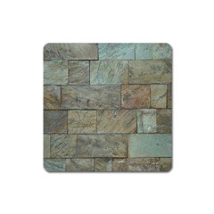 Wall Stone Granite Brick Solid Square Magnet by Nexatart