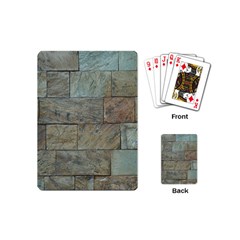 Wall Stone Granite Brick Solid Playing Cards (mini) 