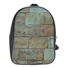 Wall Stone Granite Brick Solid School Bag (xl) by Nexatart