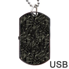 Abstract Collage Patchwork Pattern Dog Tag Usb Flash (one Side) by dflcprints