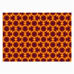 Black And Orange Diamond Pattern Large Glasses Cloth (2-side) by Fractalsandkaleidoscopes